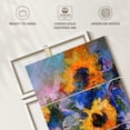 thumbnail image 6 of Elephant Stock Sunflowers In Blue Vase Wall Art - Vertical Multi Panel Canvas - Living Room Wall Decor - Floral And Botanical Multi Panel - Blue And Orange Decor By Richard Wallich - 24" x 38", 6 of 8