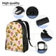 thumbnail image 5 of Disketp Hamburger Pizza Coke Mochila Unisex de Apertura Lateral Completa, Mochila para Laptop para Escuela, Trabajo y Viajes, 5 of 8