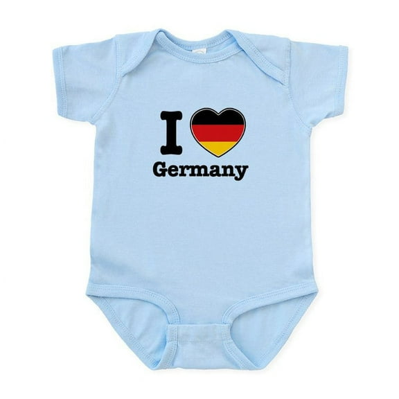 CafePress - I Love Germany Infant Bodysuit - Baby Light Bodysuit, Size Newborn - 24 Months