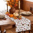 thumbnail image 5 of Vintage Pumpkins Fall Cotton Linen Rectangle Table Runners 13"x36", Beige Botanical Thanksgiving Coffee Table Runner Dresser Scarves Luxury Table Runners for Wedding Party Banquet Dinner Decor, 5 of 8