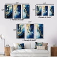 thumbnail image 4 of Designart "Harmonious Oceanic Waves Golden Waves V" Abstract Painting Framed Wall Art Set Of 3 - Gold Modern Frame Gallery Wall Set For Home Decor, 4 of 6