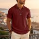 thumbnail image 2 of Top Abrigo de los Hombres de Color Sólido de Manga Larga Botón-Up Cuello Chaqueta Casual, Ligero de Nylon con Capucha Superior para Verano Y Primavera, 2 of 8