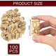 thumbnail image 2 of 100 tapones de corcho natural, tapón cónico, tapón de madera reutilizable para botella de vino, tapones de cerveza de madera para almacenamiento y sellado de vino, decoración artesanal (21 x 40, 2 of 5