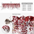 thumbnail image 6 of Red Eucalyptus Leaves Tie Up Valance Curtains for Windows, Kitchen Curtains Window Treatments, Summer Botanical Weeping Short Window Shades Valances for Bedroom Bathroom Cafe 42"x12", 6 of 8