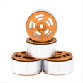 thumbnail image 5 of 4 Llantas de Metal de 1,0 Pulgadas para Coche Trepador de Control Remoto 1/24 1/18 para Axial SCX24 AX24 FCX24 Enduro24 TRX4M, Doble Orificio y 5 Radios Naranja, 5 of 5