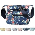 thumbnail image 2 of Women's Nylon Crossbody Bag Waterproof Shoulder Purse Multi Pocket Tote Handbag Travel Satchel Messenger Bag Large Capacity Blue, 2 of 4