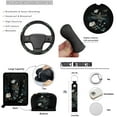 thumbnail image 7 of Jeiento Dragonfly Car Accessories Sets with Auto Seat Protector Steering Wheel Cover Seatbelt Pads Floral Trash Bin Rearview Mirror Cover Coasters Keychain Lipstick Holder Auto Decor 13pcs, 7 of 7