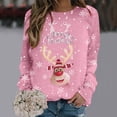 thumbnail image 2 of Futezty Christmas Sweatshirts for Women Novelty Funny Santa Xmas Tree Graphic Pullover Tops Loose Casual Fleece Shirts, 2 of 7