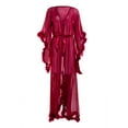 thumbnail image 2 of Tulle Robe Long Lingerie Bridal Dressing Gown Puffy Nightgown Photoshoot, 2 of 8