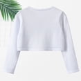 thumbnail image 5 of UACY Girls Long Sleeve Knit Shrug Cardigan, Open Front Bolero Sweater with Button Closure for Toddler and Kids, 5 of 8