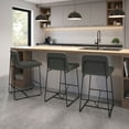 thumbnail image 6 of Amisco Winslet 30 In. Bar Stool - Charcoal Grey Polyester / Black Metal, 6 of 9