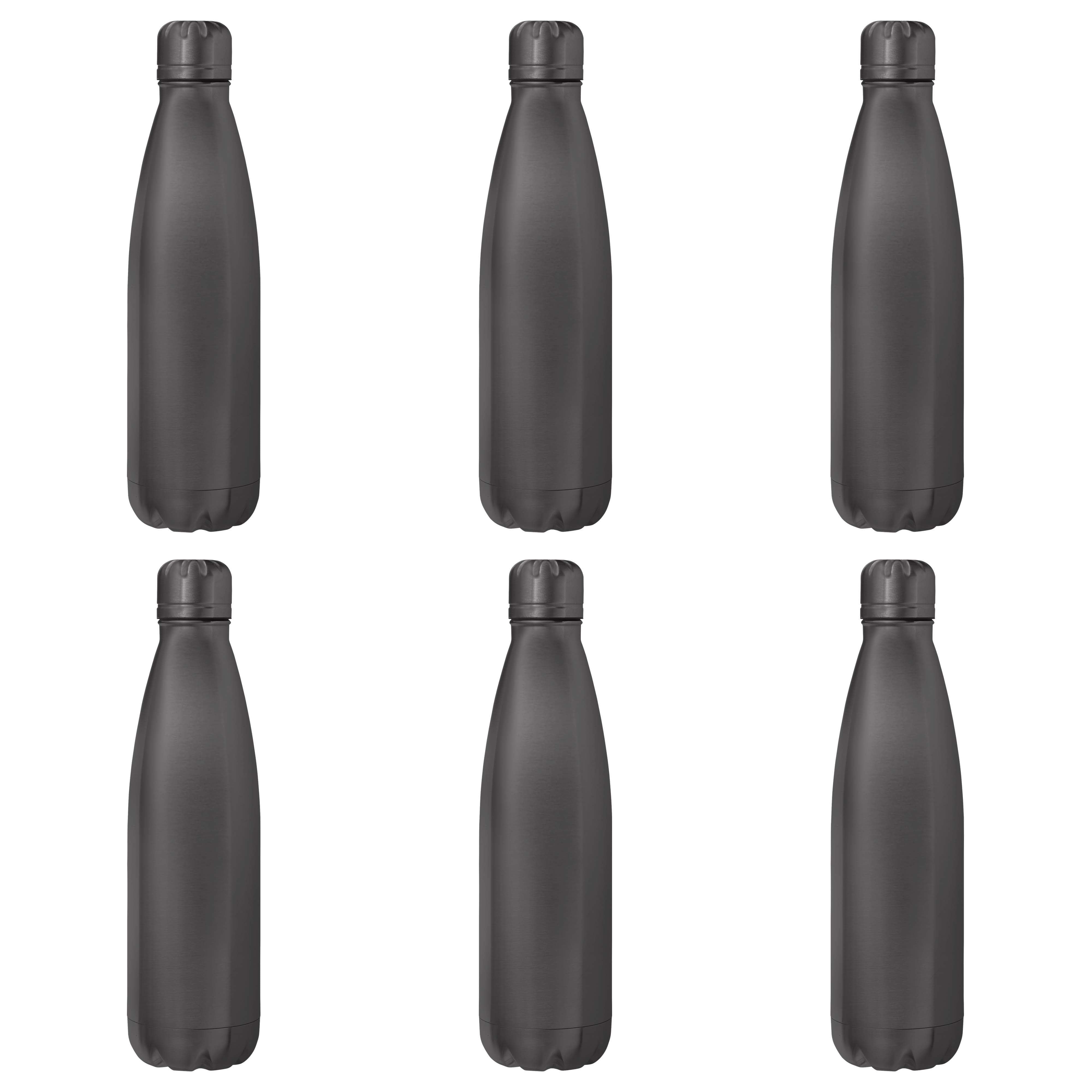 6 Cosmo Cola Shaped Water Bottles Set, 25 oz. Spill Proof, Double