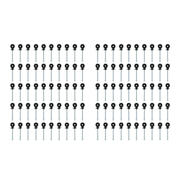 Husbandry Fence Insulator100Set Black Electric Fence Electric Fence Insulator Wood Post Insulator Cutting-Edge Features