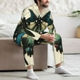 thumbnail image 7 of Picia Blue Black Butterfly Art Pattern Men’s Long-Sleeve Sleepwear Set - Soft 2-Piece Loungewear with Pockets, Comfy PJs for Relaxing Nights-Medium, 7 of 7