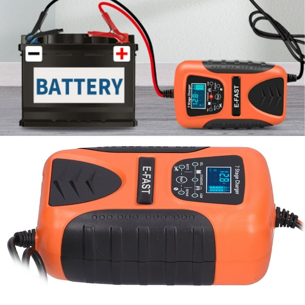 Mantenedor de Baterías, Ee Enchufe 100-240V Cargador de Batería de Automóvil de 7 Etapas de 7 Etapas para Motocicleta para Bote Para Cortacésped