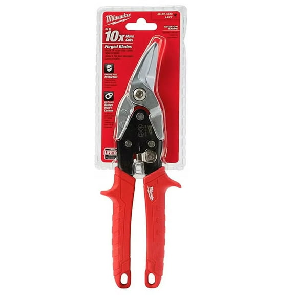 Left Cutting Aviation Snips Chrome Plated Flush Pivot Bolt One-Handed Metal Lock Professional Metal Shears