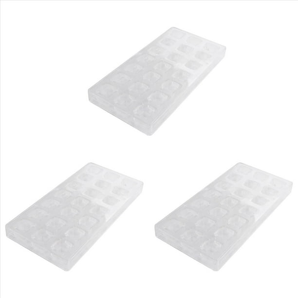 3X Molde de Chocolate en 3D Cuadrados Hechos en Casa de Chocolate Diy Herramientas de Pastelería Policarbonato Moldes de Chocolate