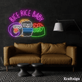 thumbnail image 3 of Craftnamesign Rice Rice Baby Neon Sign, Sushi Restaurant Decor, Sushi Sign, 3 of 4