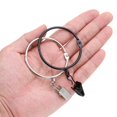 thumbnail image 4 of 14 Pcs Drapery Curtain Rings with Clip 2-Inch Silver Metal Openable Hangers, 4 of 4