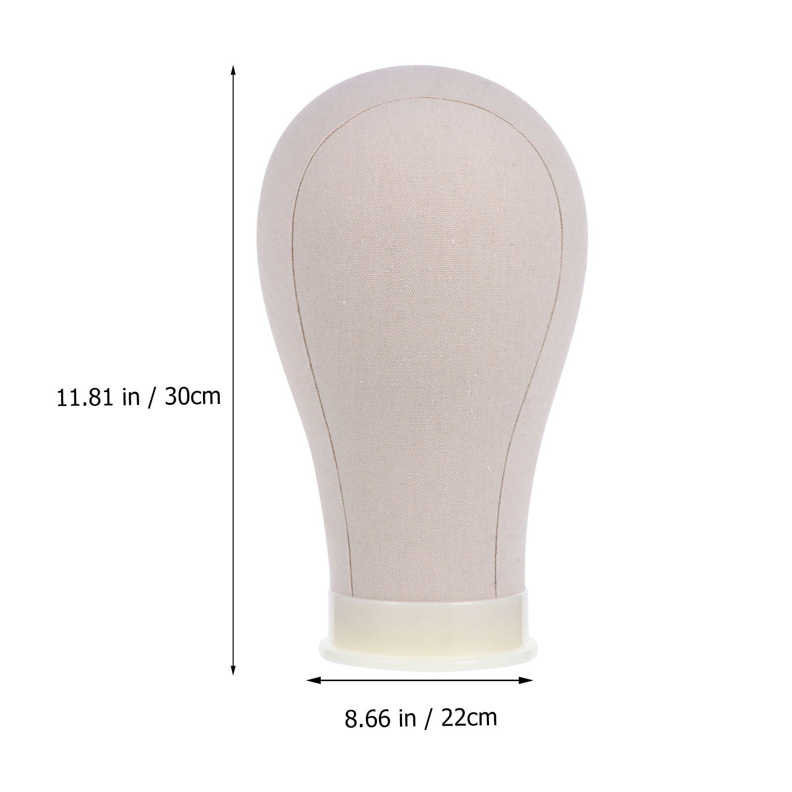 WHAMVOX 2-Pack Canvas Block Mannequin Display with Holders for Wigs, Hats, Scarves, and Accessories