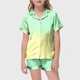 thumbnail image 3 of TOWED22 Girls Pajamas Set 2 Pcs Stretch Soft Pjs Loungewear Button-Down Sleepwear for kids,10-11 Y, 3 of 4