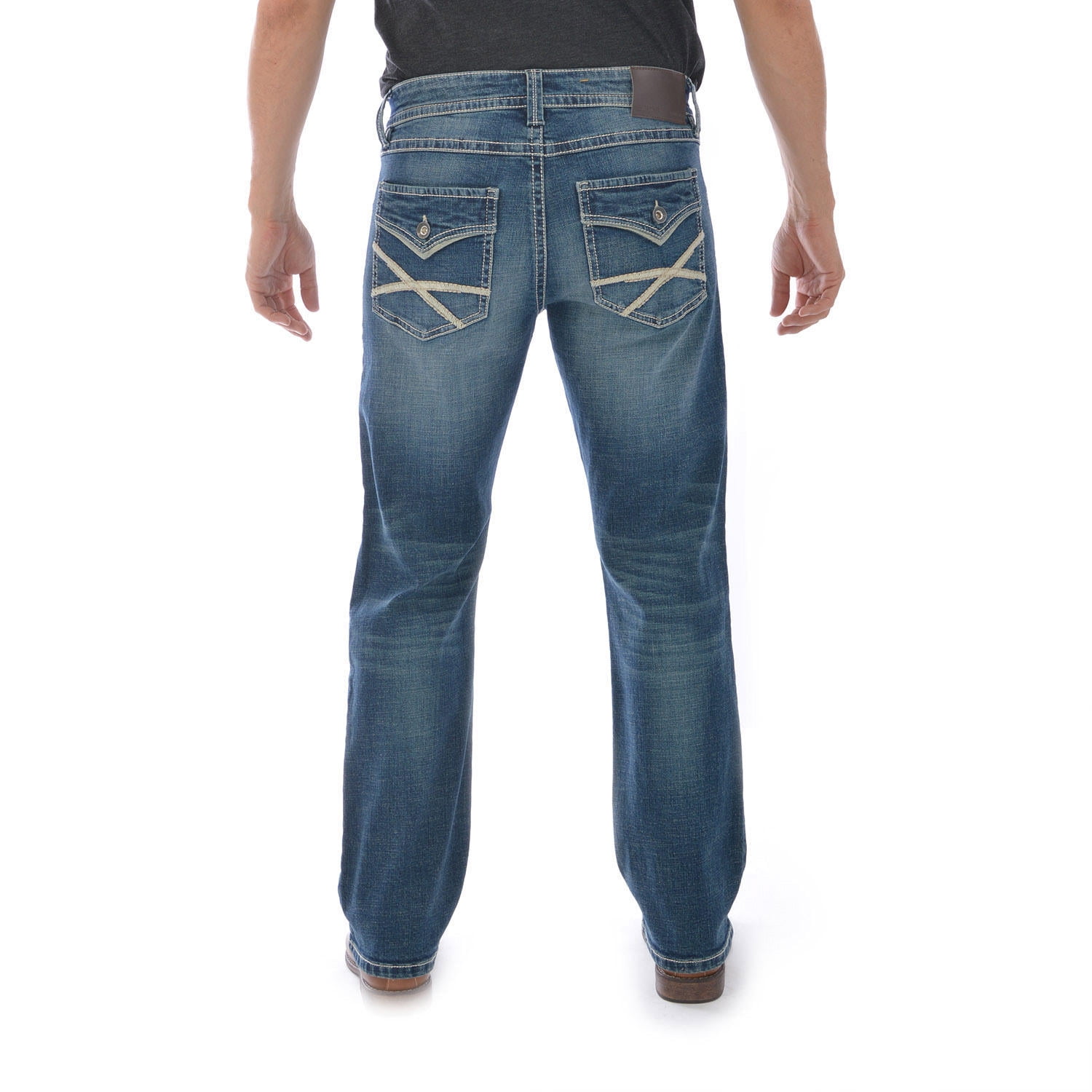 T.K. Axel Men's Flattering Slim Boot Cut Button & Zip