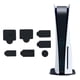 thumbnail image 5 of Injueey Pack de 7 tapones antipolvo para consola de juegos, tapas de repuesto para 5 Videojuegos y accesorios Negro, 5 of 6