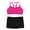 Rose Red, variant on iiniim Girls Two Piece Ballet Dance Gymnastic Sports Bra Crop Top with Shorts Bottom Yoga Workout Gym Fitness Outfit Set