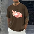 thumbnail image 3 of Rvwovn Men's Casual Short Sleeve T-Shirt Geometric Animal Graphic Crewneck Tees for Everyday Wear, 3 of 5
