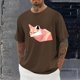 thumbnail image 1 of Tops para hombre, blusas y camisas de cuello redondo y manga corta para hombre, blusas casuales de moda con cuello redondo y estampado para hombre, blusas de poliéster para hombre., 1 of 5