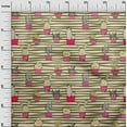 thumbnail image 3 of oneOone Polyester Lycra Pale Yellow Fabric Cactus Craft Projects Decor Fabric Printed By The Yard 56 Inch Wide, 3 of 5