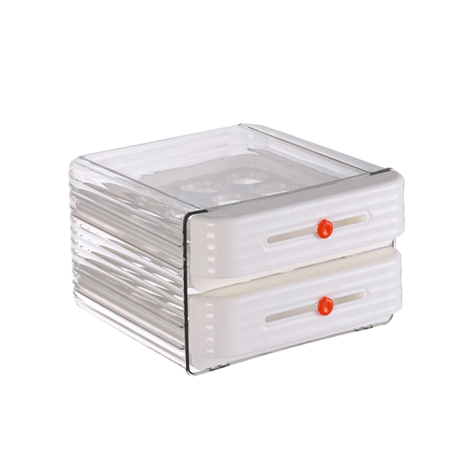 Fiocias Egg Fresh Storage Box Transparent Stackable Egg Storage Container for Pantry