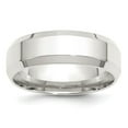 thumbnail image 4 of 925 Sterling Silver 7mm Bevel Edge Band Ring Size 8, 4 of 7