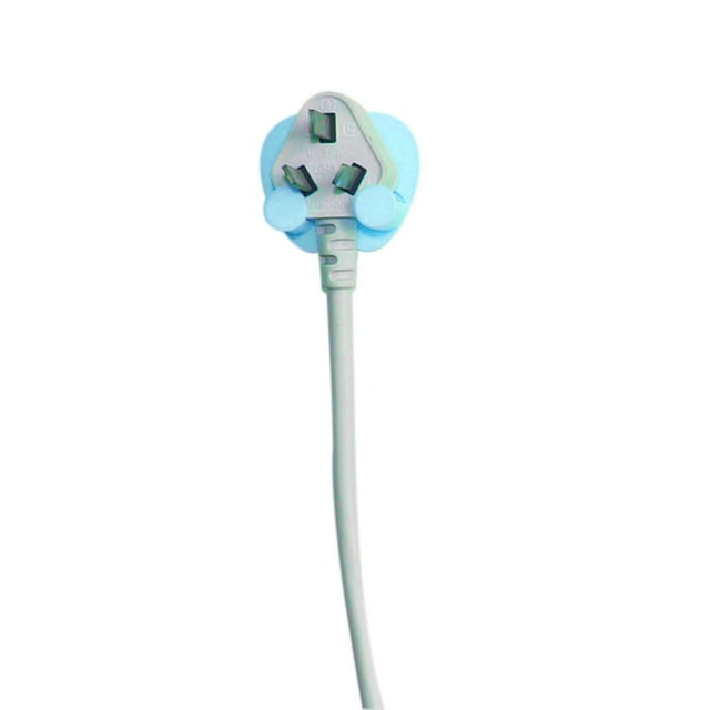 Guardoinrt 6pcs Power Plug Socket Holder Wall Adhesive Hanger Wall Storage Hook Home Office Blue 1Set