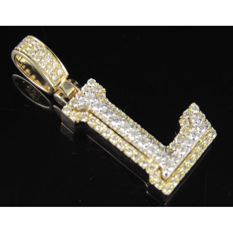 L Diamond The Letter L In Diamonds Diamond Letter L Pendant In 14k White Gold