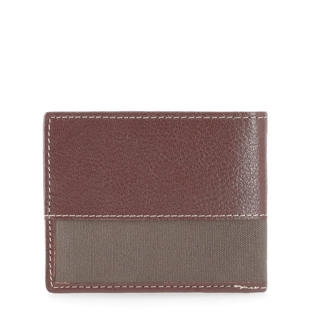 Timberland Pro Milled Leather and Canvas Passcase RFID Wallet