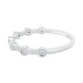 thumbnail image 4 of 1/10 Carat White Round Lab Grown Diamond Half Eternity Wedding Band Ring In 14k White Gold Over Sterling Silver(0.10 Cttw,G-H Color,SI2-I1 Clarity)-10, 4 of 8