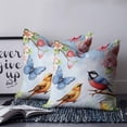 thumbnail image 3 of Spring Floral Decorative Pillowcase 20''x20'', Pastoral Butterfly Birds Elegant Throw Pillow Covers Soft Cushion Case for Couch Sofa Bedroom Living Room, Pillowcase Boho Decor, 3 of 8