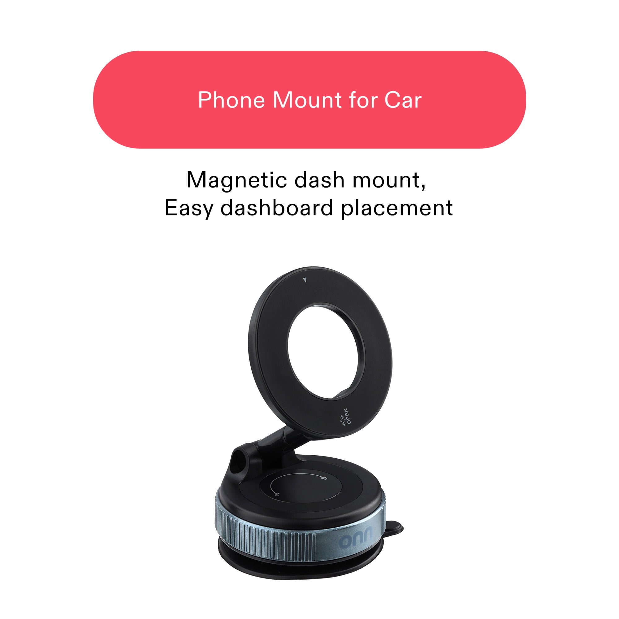 onn Car Dash/Windshield Magnetic Universal Phone Mount