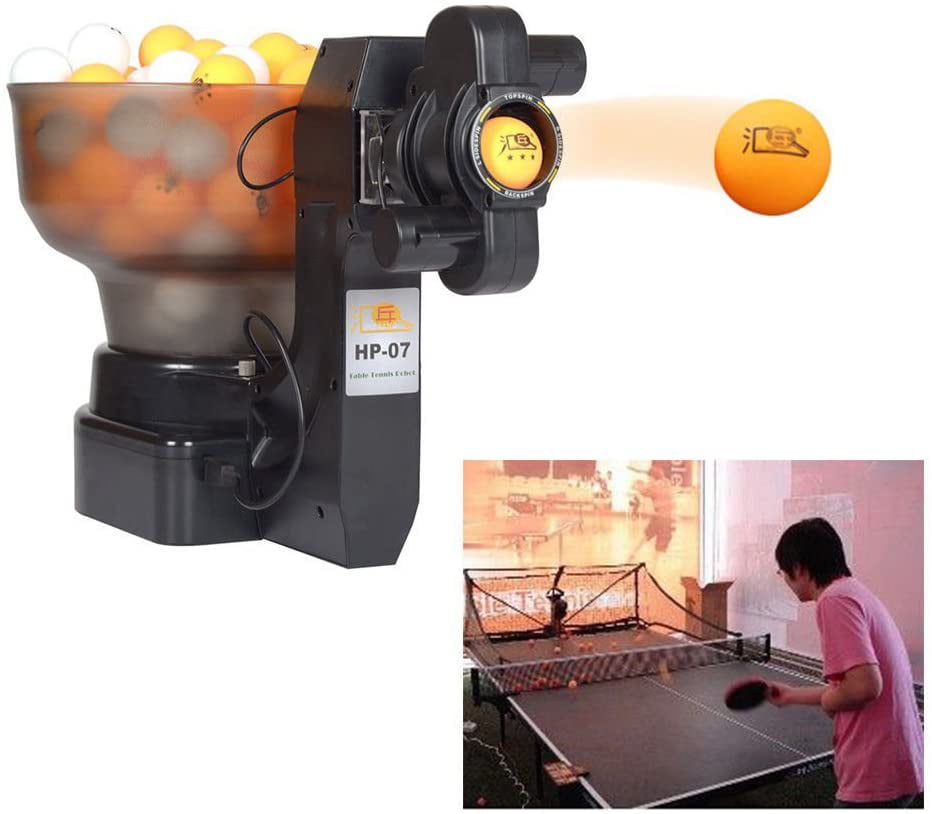 Dual Head 4 Wheels Table Tennis Robot Ping Automatic Training Drill Machine 