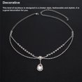 thumbnail image 4 of Qarigey Cadena de cristal para la frente, gota de agua, diamantes de imitación, diadema romántica a la moda, decoración para la cabeza, regalo para Accesorio para el cabello Plateado, 4 of 6