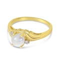 thumbnail image 3 of 10k Yellow Gold Freshwater Cultured Pearl And Diamond Ring, 3 of 6