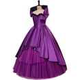 thumbnail image 3 of Women’s Bearded Lady Circus Dress – Deluxe Purple Outfit for Stage Performance and Themed Events, 3 of 7