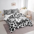 thumbnail image 4 of Homewish Retro Cheetah Pattern 7 Pieces Bedding Comforter Set,Jungle Animal Leopard Full Bedding Set,Rustic Flower Floral Fitted Sheet Flat Sheet For Men Women,Luxury Bedroom Decor, 4 of 9