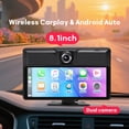 thumbnail image 6 of Carplay Screen for Car, 8.1" HD Portable Touch Screen Car Stereo with Android Auto, 4K Dash Cam, 1080P Backup Camera, GPS Navigation, Mirror Link, Bluetooth, AUX, FM Transmitter, 6 of 9