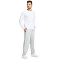 thumbnail image 6 of Tyhengta Mens Pants Athletic Open Bottom Running Pants Mesh Mens Sweatpants with Pockets Lightgrey/Black XL, 6 of 9