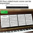 thumbnail image 3 of Foldable 6-Page Expandable Music Score Holder for Piano & Instruments - Durable Steel Sheet Organizer for Musicians, Students & Teachers - A4 Size Portable Practice Accessory with Clear View Design, 3 of 4