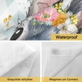thumbnail image 4 of Happy Easter No Hooks Shower Curtain with Snap-in Liner Spring Floral Rabbit Colored Eggs Green Plaid Shower Curtains for Bathroom, Waterproof, Easy Install, Washable 60"x72", 4 of 9