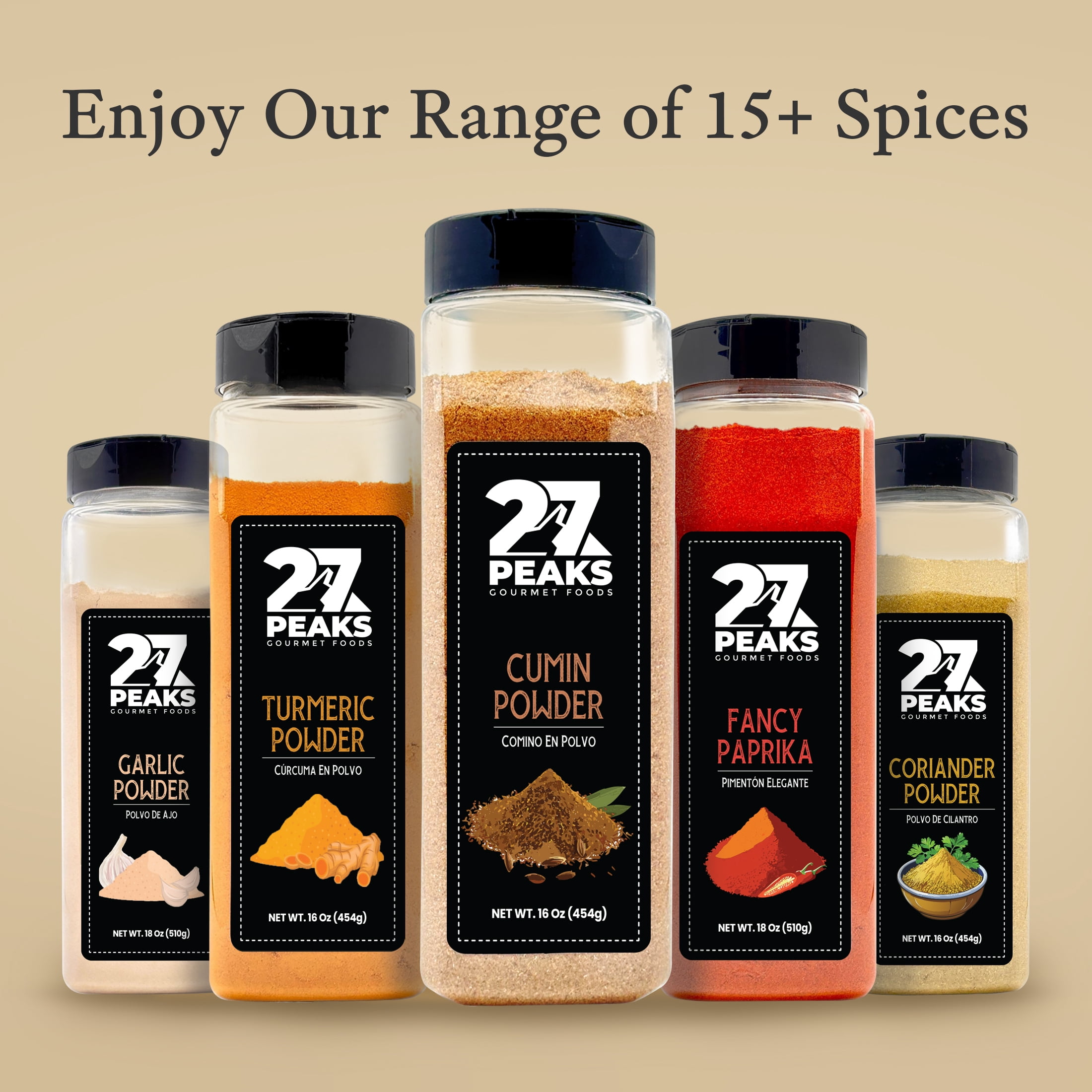 27 Peaks Gourmet No Artificial Flavors Cumin Powder, 16 oz Bottle