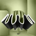thumbnail image 3 of Windproof Reverse Folding Umbrella with Reflective Stripe, 10 Rib LED Travel Umbrella, 41 Inch Diameter, Fully Automatic Compact Design, 3 of 3
